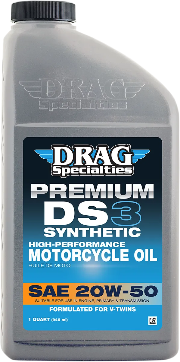 Drag Specialties DS3 Synthetic 20W-50 synthetic motorcycle engine oil