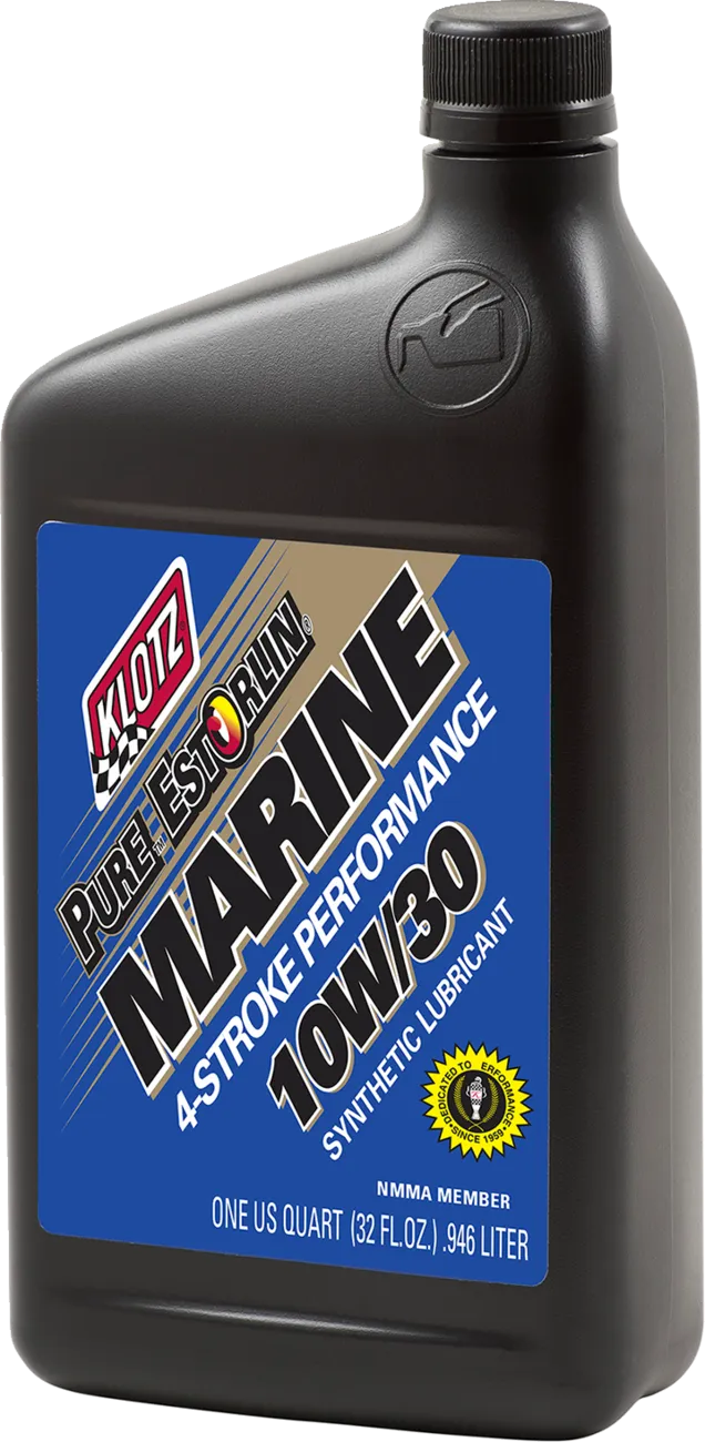 Klotz Marine 4T 10W-30 motorcycle engine oil, 1 qt bottle