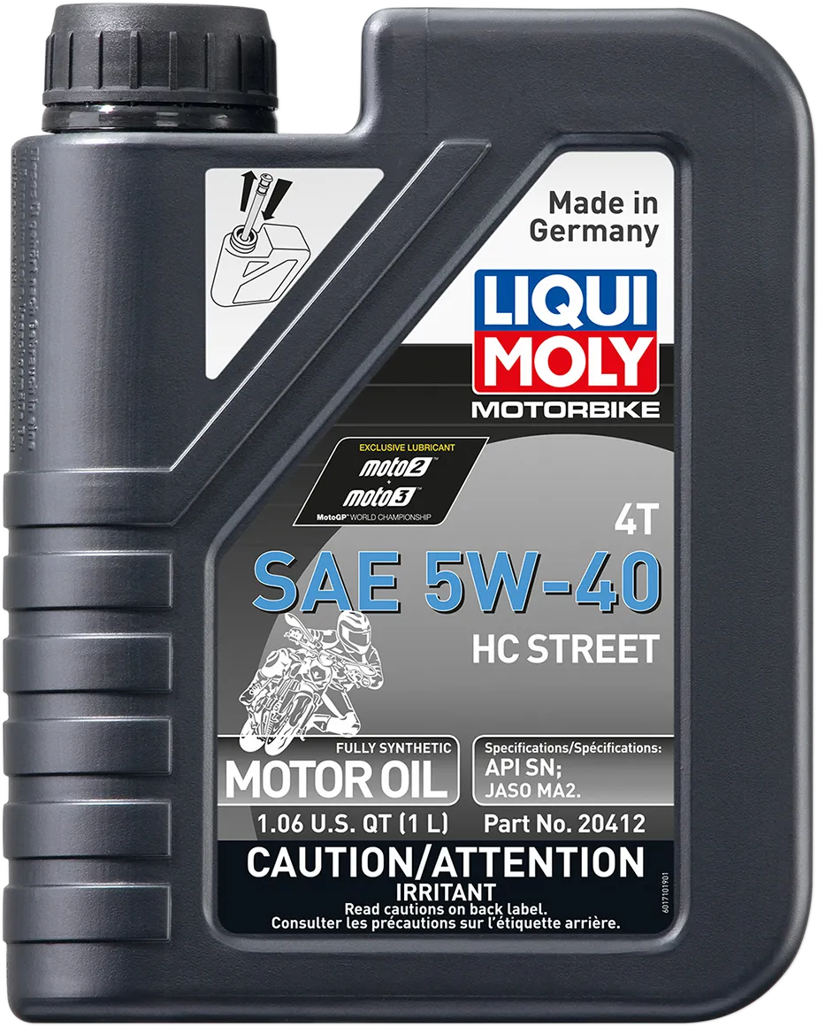 Liqui Moly Street 4T 5W-40 motorcycle engine oil, 1 L bottle