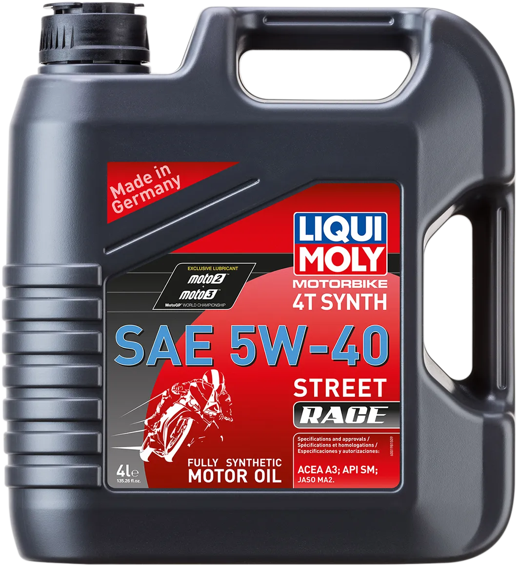 Liqui Moly Street 4T 5W-40 synthetic motorcycle engine oil, 4 L bottle