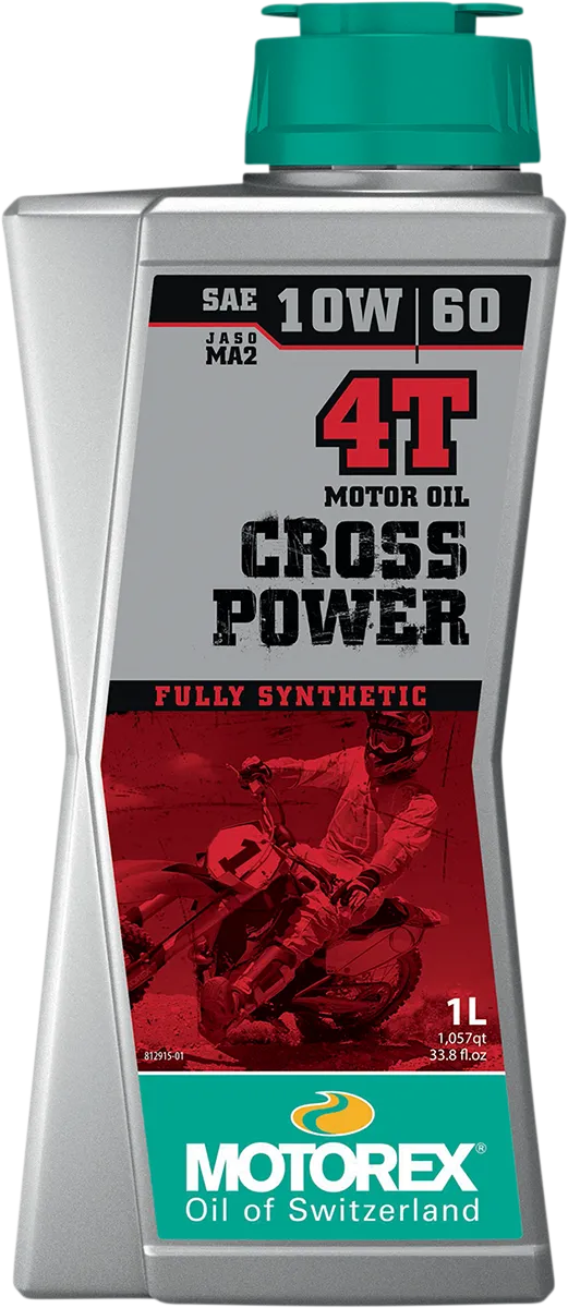 Motorex Cross Power 4T 10W-60 motorcycle engine oil, 1 L bottle