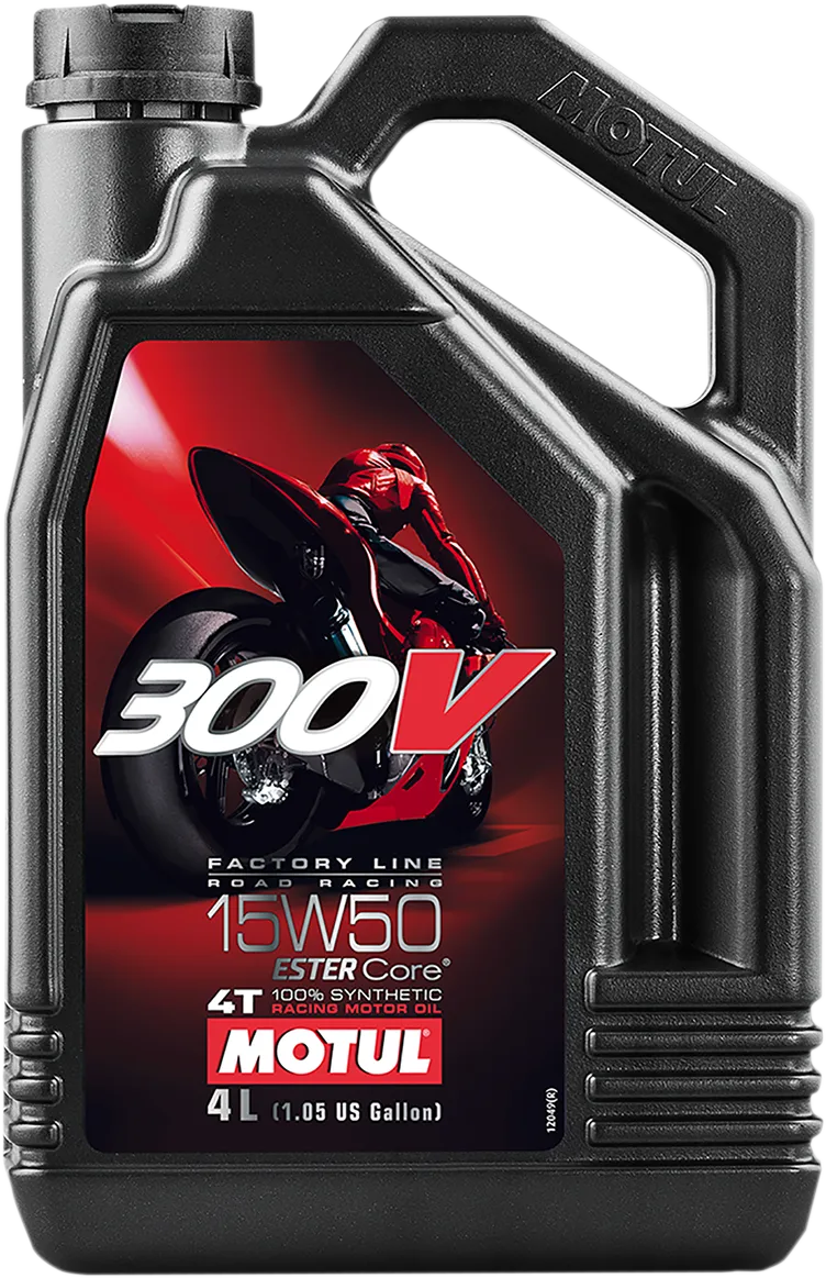 Motul 300V 15W-50 motorcycle engine oil, 4 L bottle