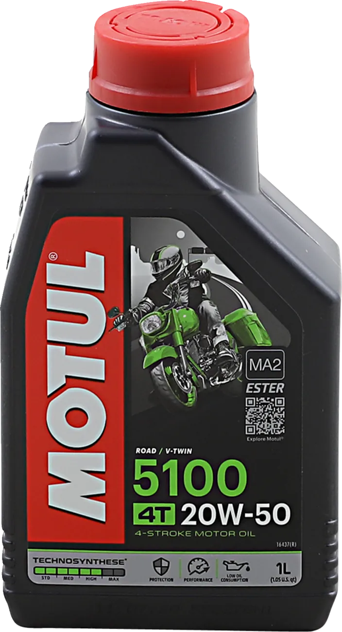 Motul 5100 20W-50 motorcycle engine oil, 1 L bottle