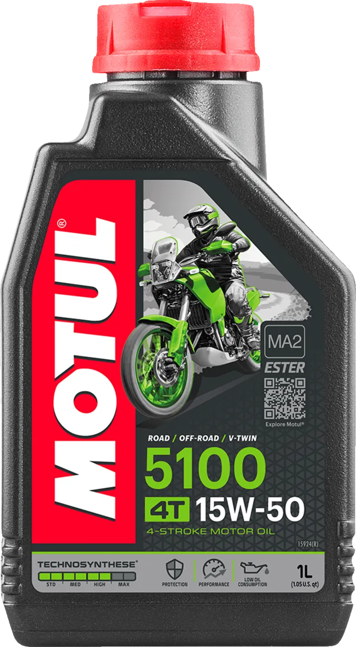 Motul 5100 15W-50 semi-synthetic motorcycle engine oil