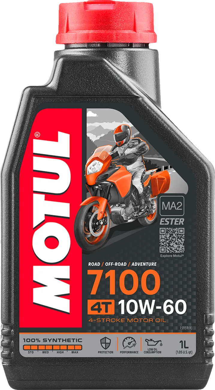 Motul 7100 10W-60 synthetic motorcycle engine oil, 1 L bottle