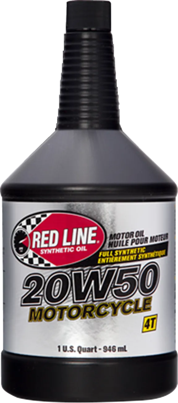 Red Line Motorcycle Oil 20W-50 motorcycle engine oil, 1 qt bottle