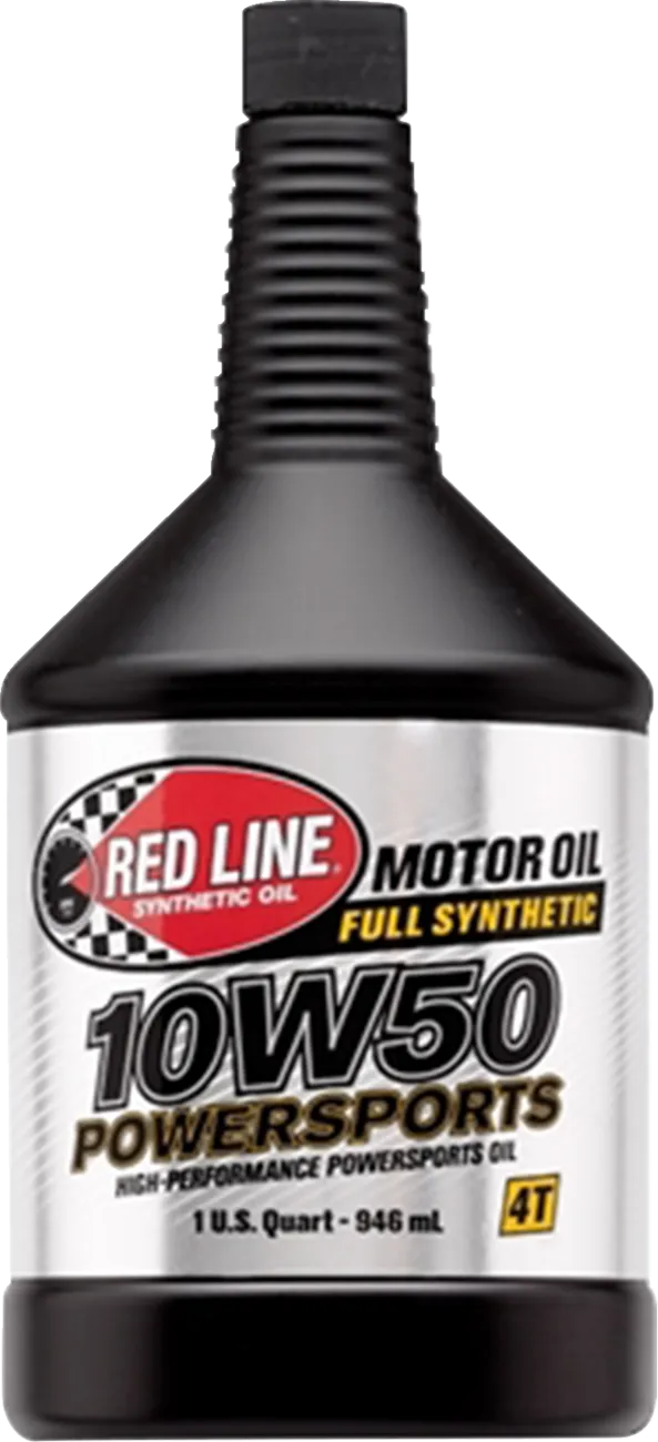 Red Line Powersports 10W-50 motorcycle engine oil, 1 qt bottle