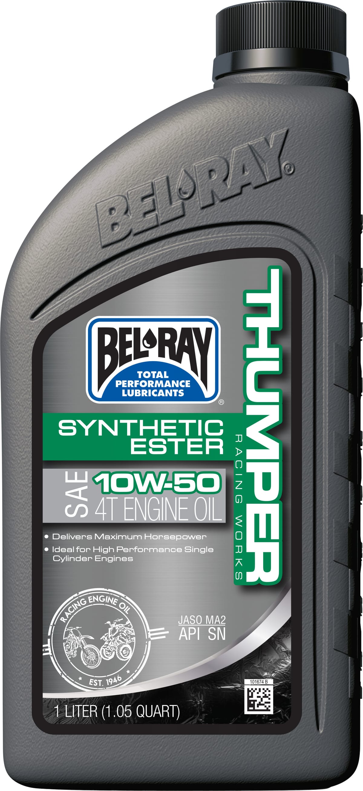 Bel-Ray Thumper Racing 10W-50 synthetic motorcycle engine oil