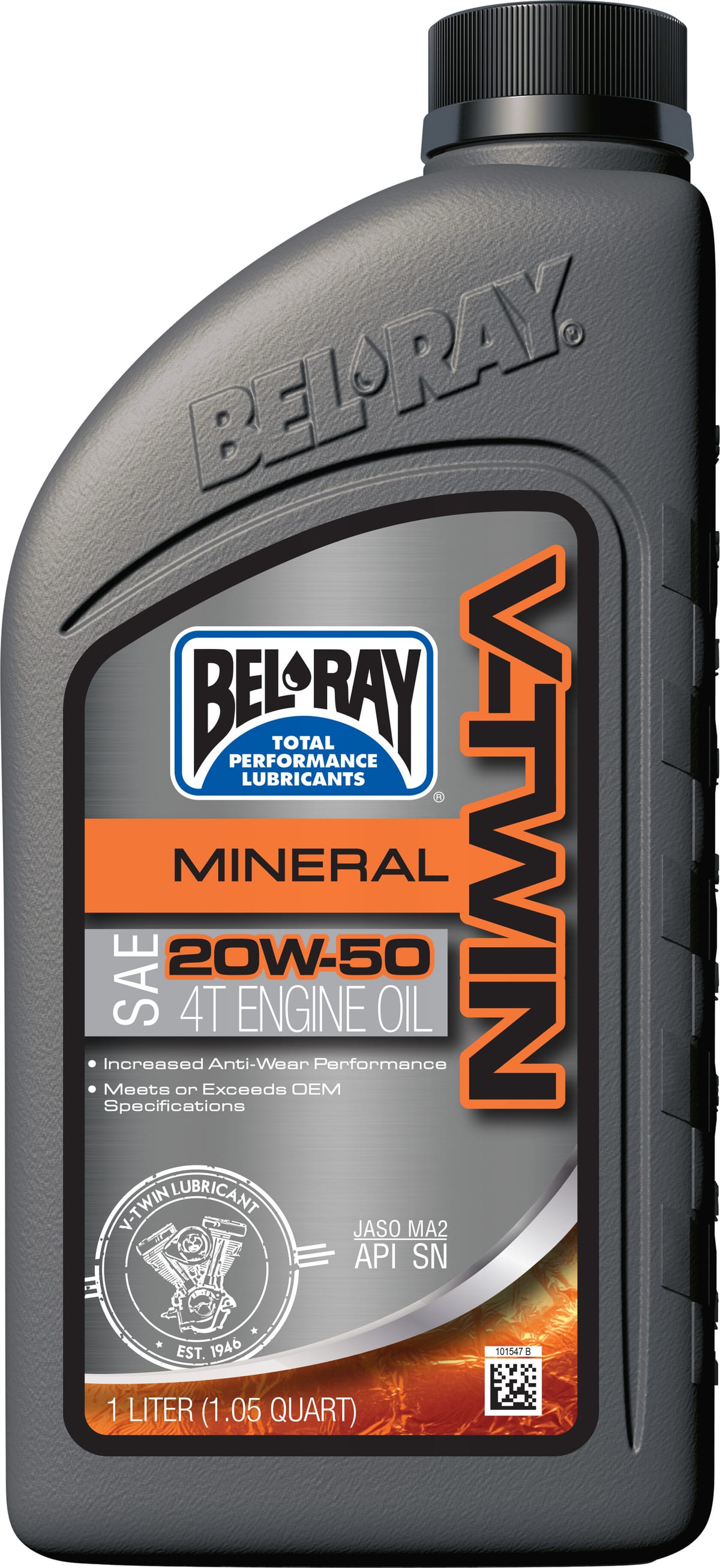 Bel-Ray V-Twin 20W-50 motorcycle engine oil, 1 L bottle