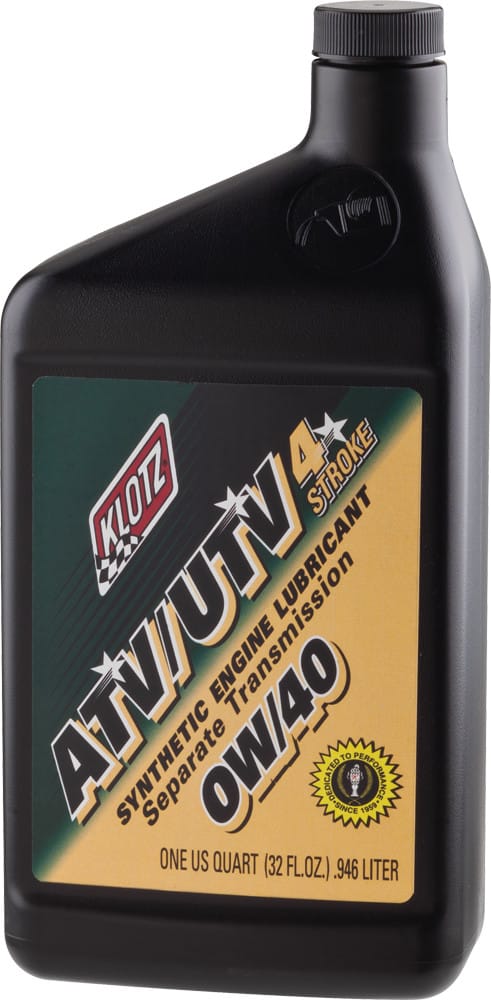 Klotz ATV/UTV 4T Synthetic 0W-40 synthetic motorcycle engine oil, 1 qt bottle