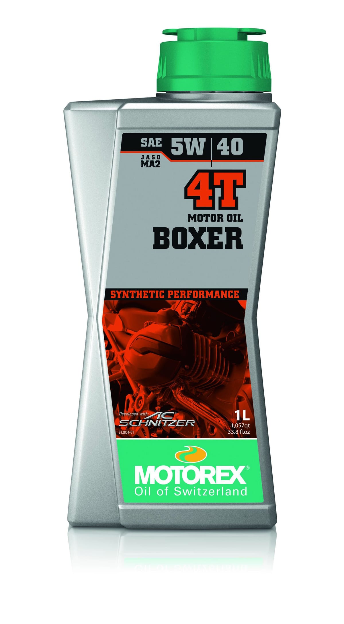 Motorex Boxer 4T 5W-40 motorcycle engine oil, 1 L bottle
