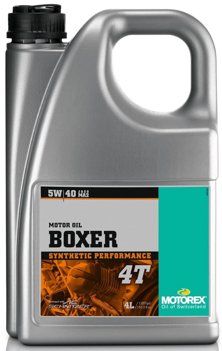Motorex Boxer 4T 5W-40 motorcycle engine oil, 4 L bottle
