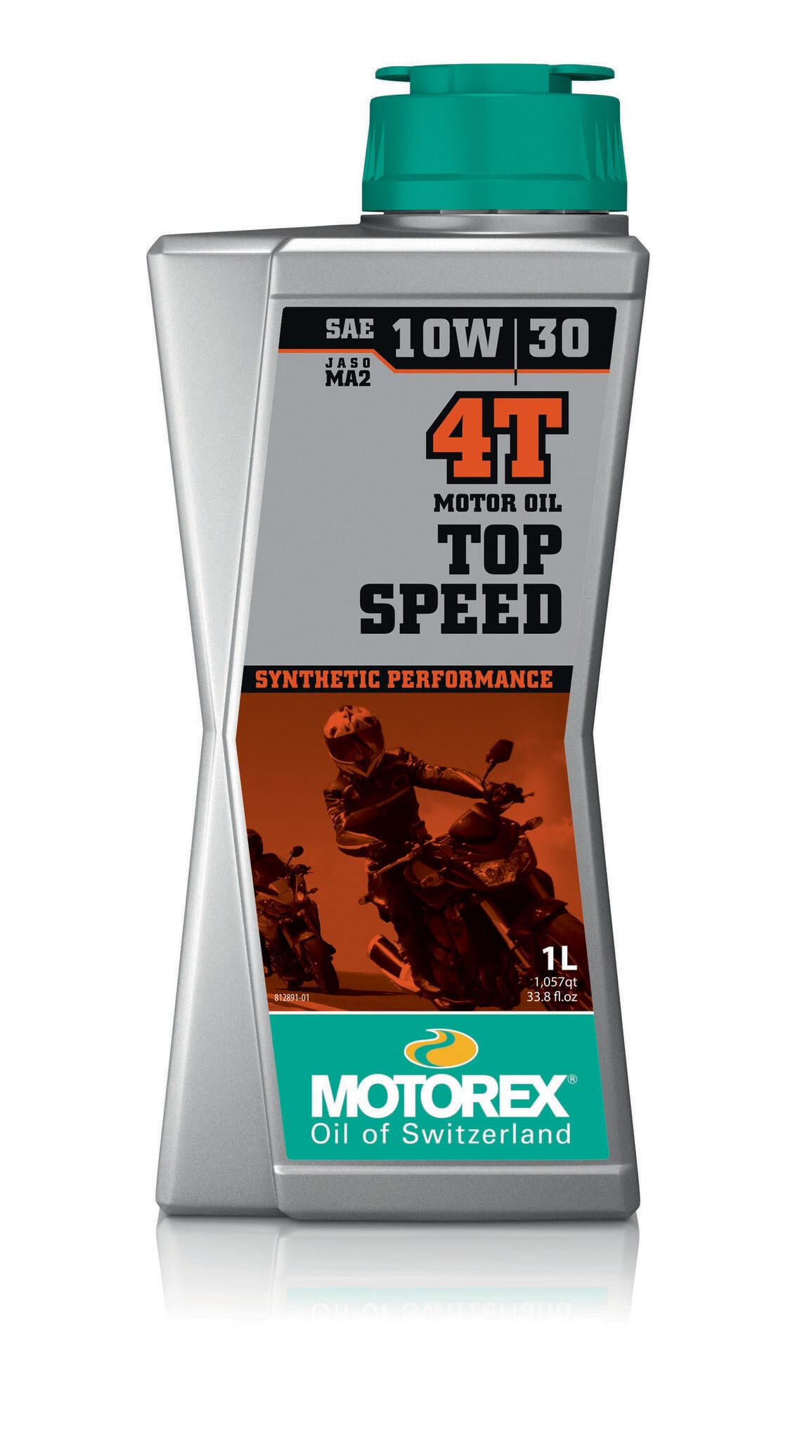 Motorex Top Speed 4T 10W-30 motorcycle engine oil, 1 L bottle